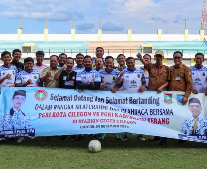 PGRI Kota Cilegon dan PGRI Kabupaten Serang Gelar Laga Sepak Bola Persahabatan: Rayakan HUT ke-80 dengan Solidaritas Lintas Wilayah