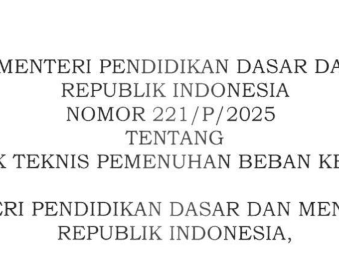 Kepala Satuan Pendidikan Wajib Pastikan Distribusi Beban Kerja Guru Proporsional Sesuai Aturan Baru