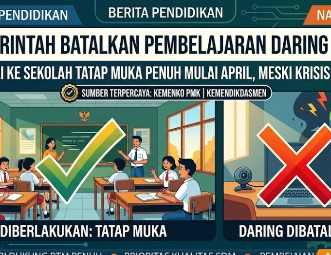Pemerintah Batalkan Rencana Sekolah Daring April 2026, Fokus Tatap Muka di Tengah Krisis Global