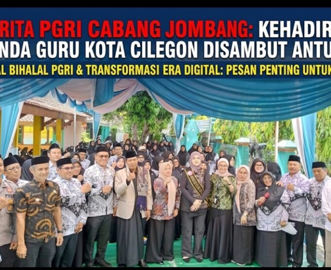 Hangat dan Meriah, Ibunda Guru Kota Cilegon Hadiri Halal Bihalal PGRI Jombang
