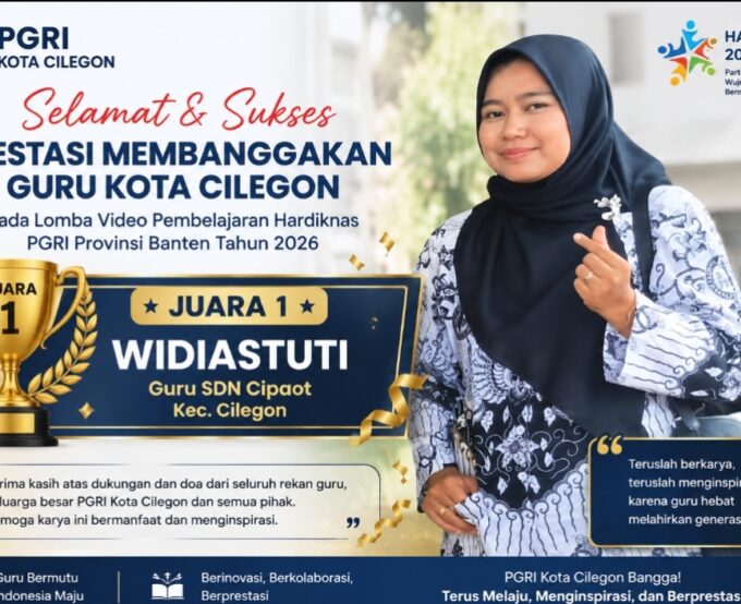 Guru Kota Cilegon Raih Juara 1 Lomba Video Pembelajaran Hardiknas PGRI Provinsi